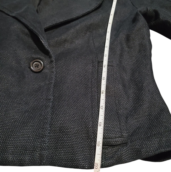 CALVIN KLEIN black linen blend blazer M - Picture 5 of 7